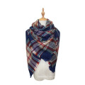 Imitation cashmere pashmina scarf double - side multicolor winter plaid blanket scarf